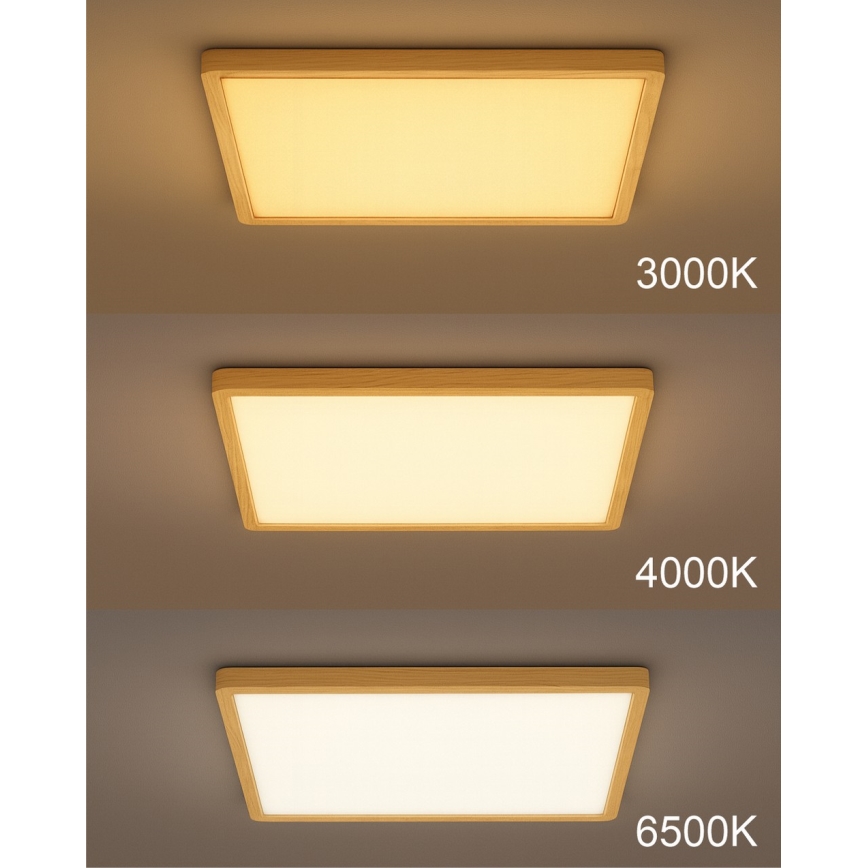 Plafonnier LED/32W/230V 3000/4000/6500K 40x40 cm beige
